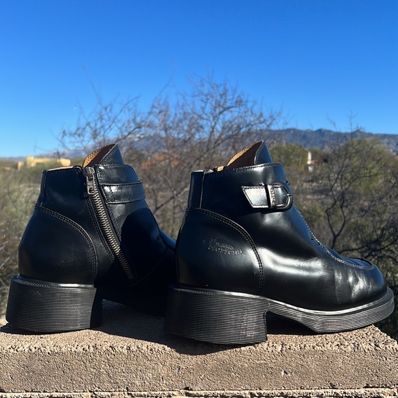 🏴󠁧󠁢󠁥󠁮󠁧󠁿 Dr. Martens MIE Vintage Platform MONO BLACK Side Zip Boots UK 7 - Picture 9 of 17